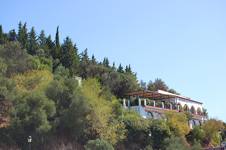 Classic bar restaurant with terrace and views in Casares